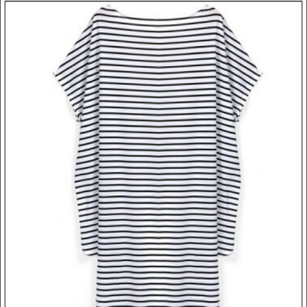 Black/white Stripe Maxi Dress DR104* - Picture 3 of 4